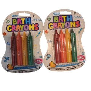 2pack Bath Crayons  - Non-Toxic, Washable - Red, Yellow, Green